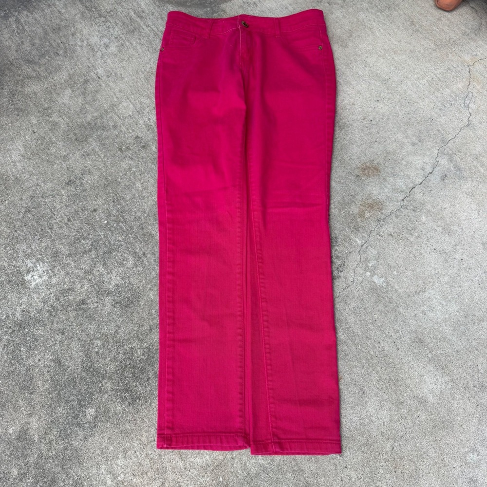 Southpole Womens Hot Pink Straight Leg Jeans Size 9 Magenta Denim Pants 30x31